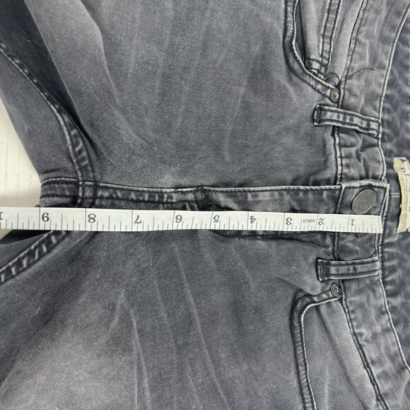 Free People Jeans Gray Black Stretch Button Long Ankle Zippers Skinny Size W 26 - Picture 8 of 13
